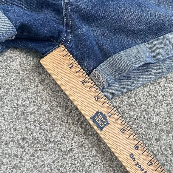 Flying Monkey Womens Cuffed Denim Jean Shorts Stretch Made In USA Size 26 - Picture 8 of 10